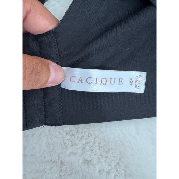 Cacique Black Lightly Lined Balconette Bra 40F - Picture 4 of 5